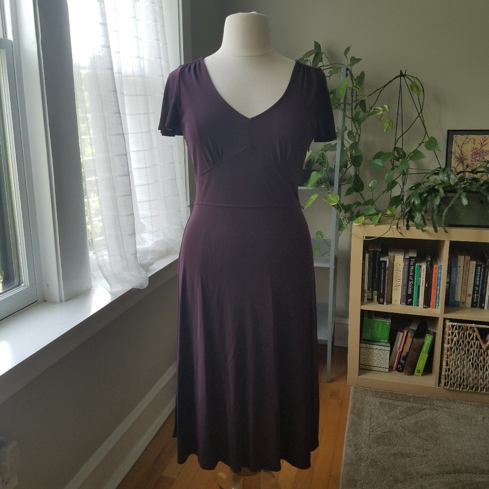 Loft Midi Dress w/ keyhole back